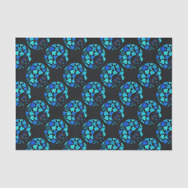 Afro Diva Blue  Tissue Paper (Front)
