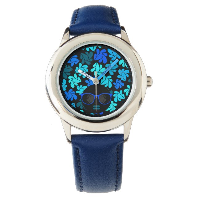 Afro Diva Blue  Watch (Front)