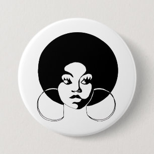 Afro Diva Button