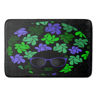 Afro Diva Green & Blue Bath Mat