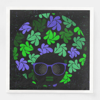 Afro Diva Green & Blue Napkins