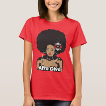 Afro Diva T-shirt For Ladies