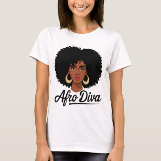 Afro Diva T-shirt For Ladies