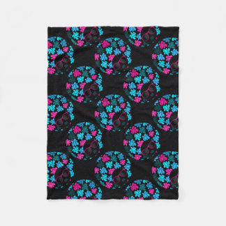 Afro Diva Turquoise & Hot Pink Fleece Blanket