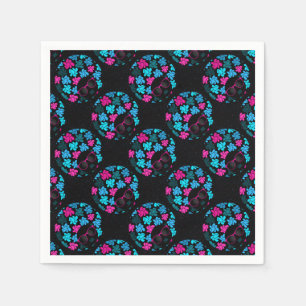 Afro Diva Turquoise & Hot Pink Party Supplies Napkin