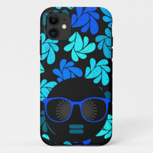 Afro Diva Turquoise Teal iPhone 11 Case