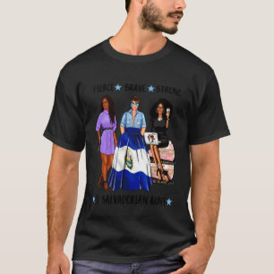 Afro El Salvadorian Aunt With El Salvador Afro Aun T-Shirt