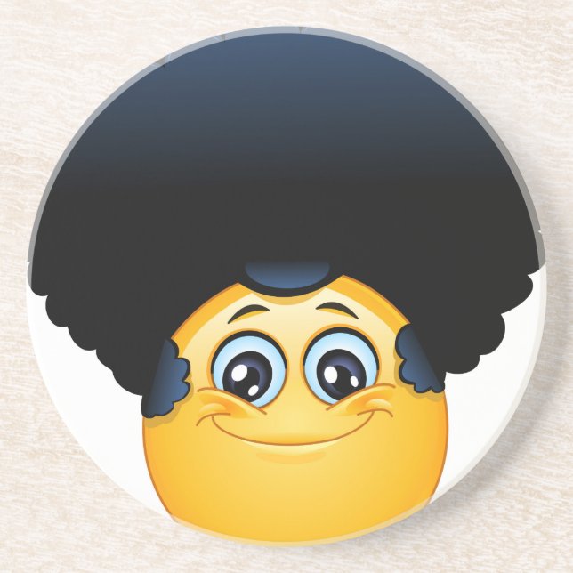 afro emoji coaster (Front)