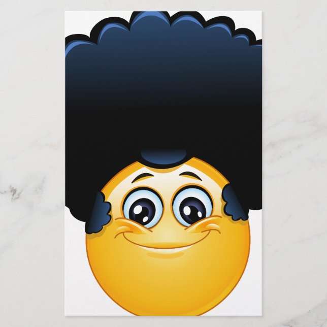 afro emoji stationery (Front)