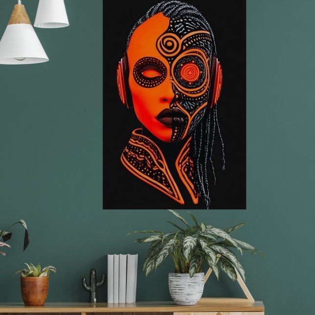 Afro-futuristic 3 poster (Living Room 1)