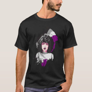 Afro Girl Asexual Flag Black History Melanin Black T-Shirt