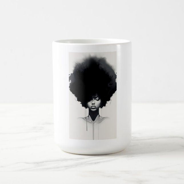afro girl coffee mug (Center)