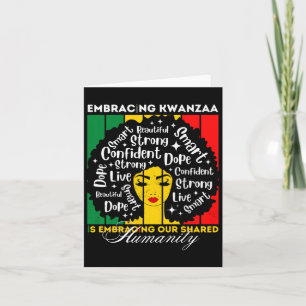 Afro Girl Embracing Kwanzaa Is Our Shared Humanity Card