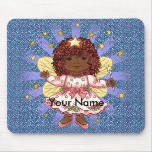 Afro Girl Fairy  Mouse Pad