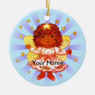 Afro Girl Fairy  ornament
