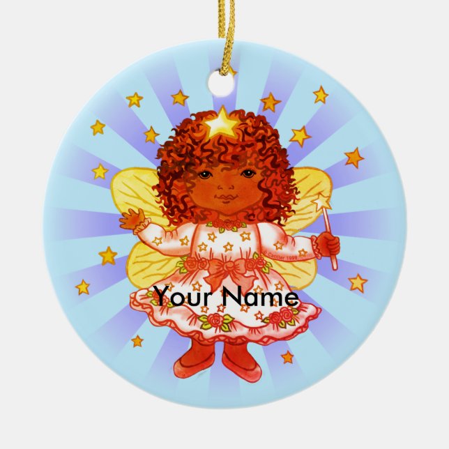 Afro Girl Fairy  ornament (Front)