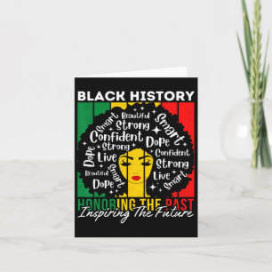 Afro Girl Honouring Past Inspiring Future Black Hi Card