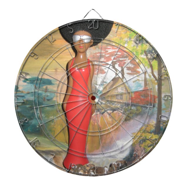 Afro Glam: A Timeless Beauty Dartboard (Front)