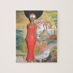 Afro Glam: A Timeless Beauty Jigsaw Puzzle