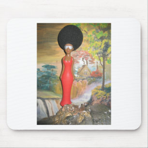 Afro Glam: A Timeless Beauty Mouse Pad