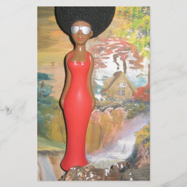 Afro Glam: A Timeless Beauty Stationery (Front)