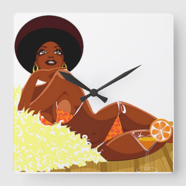 Afro Goddess Wall Clock (Front)