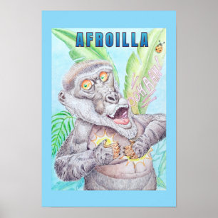 AFRO GORILLA POSTER 