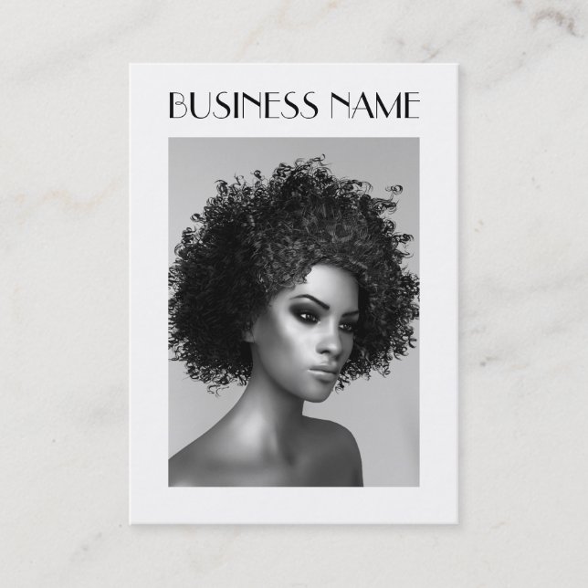 Afro Hair Business Card (Front)