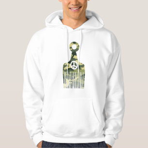 Afro Hair Peace Camo Hoodie