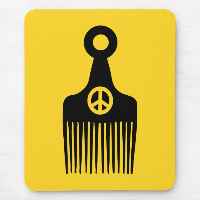 Afro Hair Peace Mouse Pad (Front)