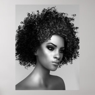 Afro Hair Poster