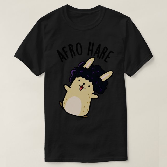 Afro Hare Funny Rabbit With Afro Pun 1 T-Shirt (Design Front)