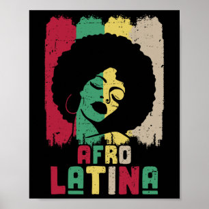 Afro Latina Proud Black Women Juneteenth African P Poster