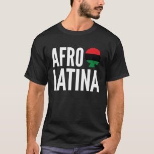 Afro Latino Black Pan African Flag Afro Pride Love T-Shirt