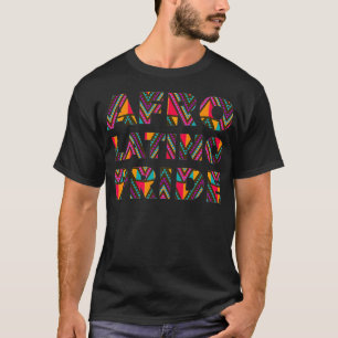 Afro Latino Pride African Pattern Black History T-Shirt