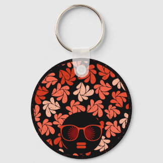 Afro Love Coral Red Pillow Key Ring