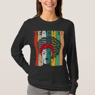 Afro Love Melanin African American Women Black Tea T-Shirt