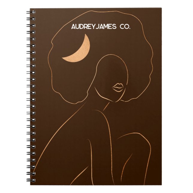Afro Moon Girl  Notebook (Front)