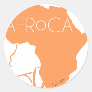 Afro Natural Black Hair Classic Round Sticker