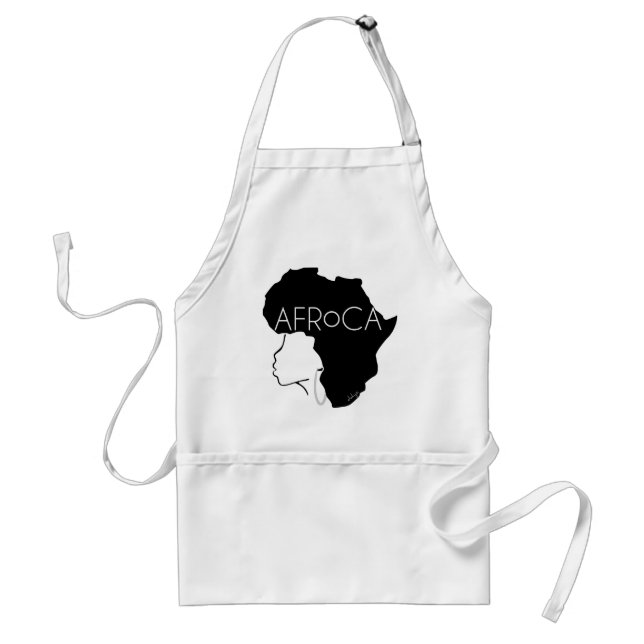 Afro Natural Black Hair Standard Apron (Front)