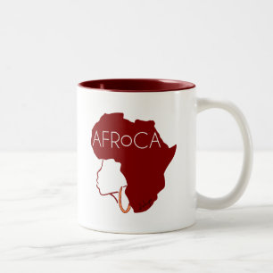 Afro Natural Black Hair Two-Tone Coffee Mug