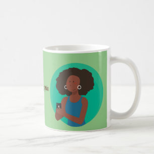 Afro Natural Hair Curls Coffee Mug