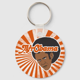 Afro Obama Key Ring