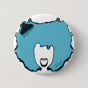 Afro Pick 6 Cm Round Badge