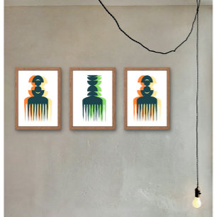 Afro Pick Art Poster