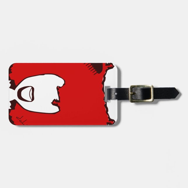 Afro Pick Luggage Tag (Front Horizontal)