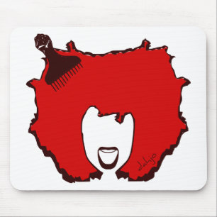 Afro Pick Mouse Pad
