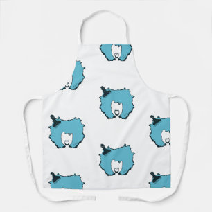 Afro Pick Sky Blue Apron