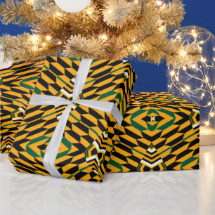 Afro Pop Kente Design Wrapping Paper