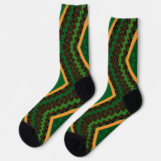 Afro Pop Kente Green Socks